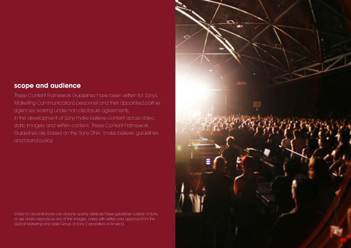 Sony Content Guidelines